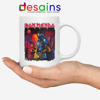 Iron Maiden Mando White Mug The Mandalorian Band Coffee Mugs