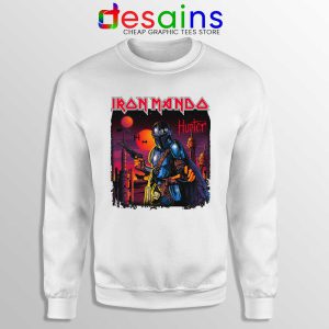 Iron Maiden Mando White Sweatshirt The Mandalorian Band Sweaters