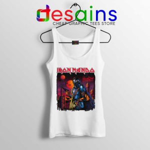 Iron Maiden Mando White Tank Top The Mandalorian Band Tops