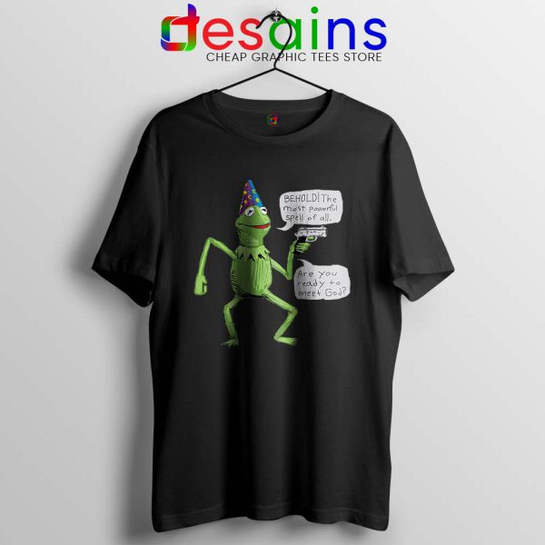 Kermit The Frog Black Tshirt Yer A Wizard Tee Shirts