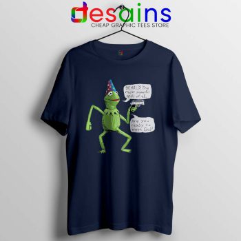 Kermit The Frog Navy Tshirt Yer A Wizard Tee Shirts