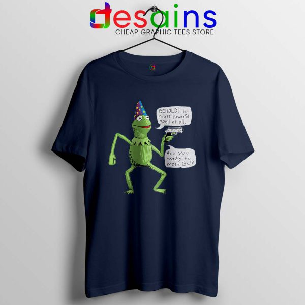 Kermit The Frog Navy Tshirt Yer A Wizard Tee Shirts