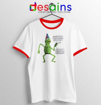 Kermit The Frog Red Ringer Tee Yer A Wizard T-shirts Ringer