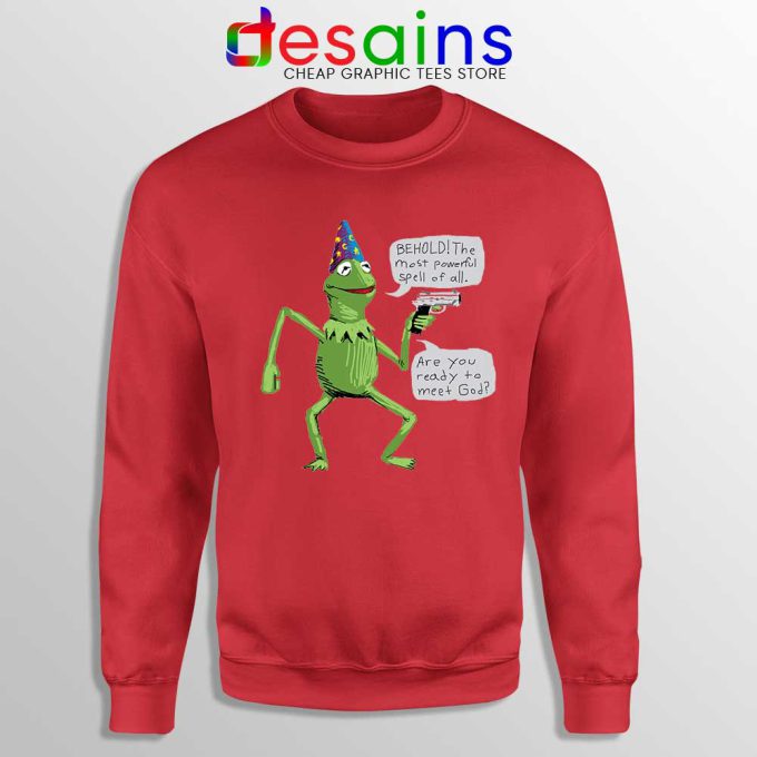 Kermit The Frog Red Sweatshirt Yer A Wizard Sweaters