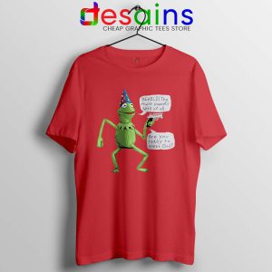 Kermit The Frog Red Tshirt Yer A Wizard Tee Shirts