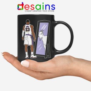 LeBron James Mirror GOAT Black Mug Los Angeles Lakers Coffee Mugs