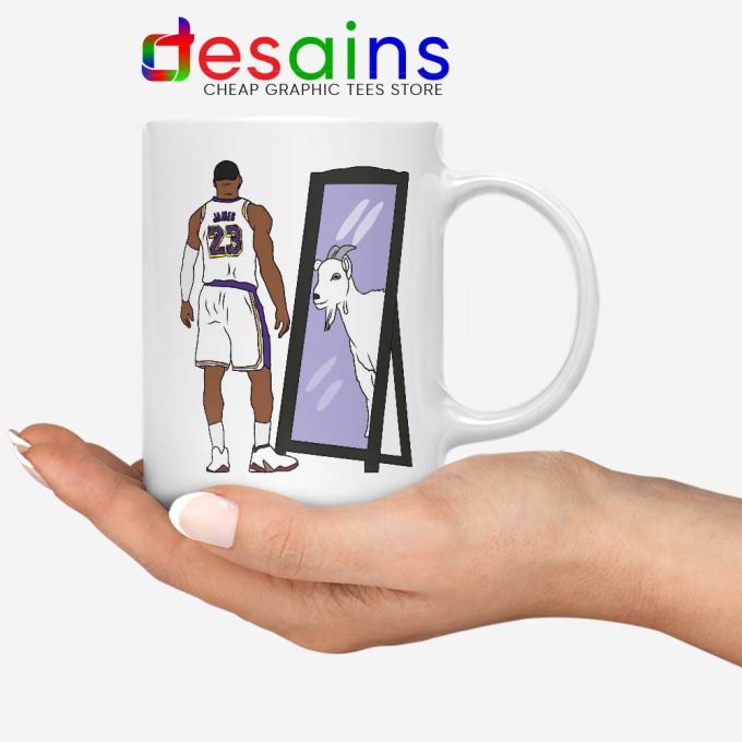 LeBron James Mirror GOAT Mug Los Angeles Lakers Coffee Mugs