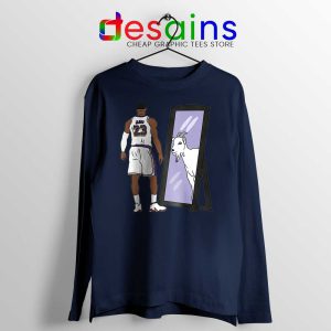 LeBron James Mirror GOAT Navy Long Sleeve Tee Los Angeles Lakers