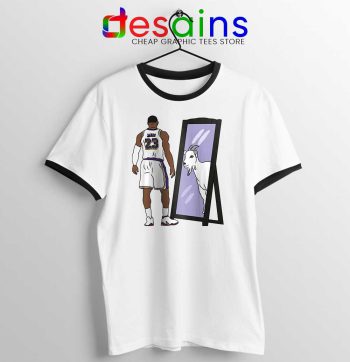 LeBron James Mirror GOAT Ringer Tee Los Angeles Lakers T-shirts