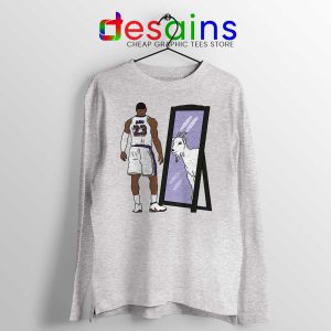 LeBron James Mirror GOAT Sport Grey Long Sleeve Tee Los Angeles Lakers