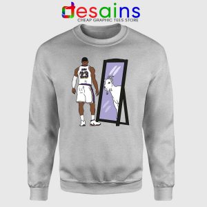 LeBron James Mirror GOAT Sport Grey Sweatshirt Los Angeles Lakers Sweaters