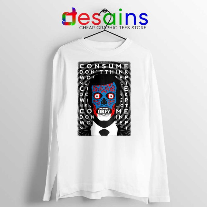 Obey Face Long Sleeve Tee Consume Don't think