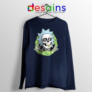 Rick Sanchez Ripper Navy Long Sleeve Tee Rick and Morty Ripped