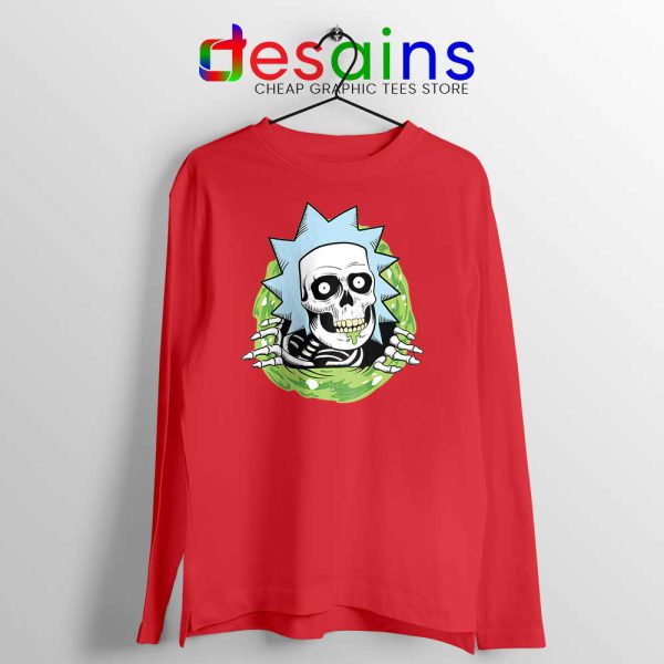 Rick Sanchez Ripper Red Long Sleeve Tee Rick and Morty Ripped