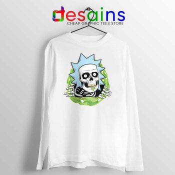 Rick Sanchez Ripper White Long Sleeve Tee Rick and Morty Ripped