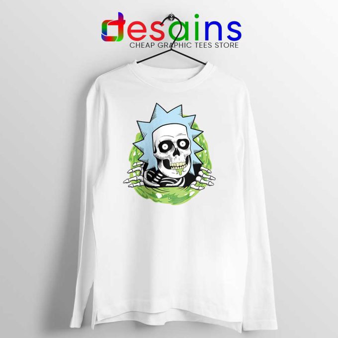 Rick Sanchez Ripper White Long Sleeve Tee Rick and Morty Ripped