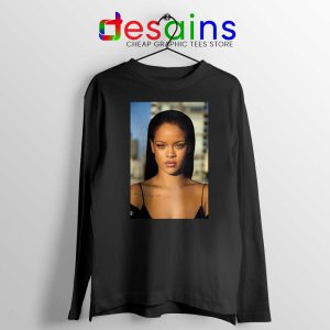 Rihanna The Fenty Face Black Long Sleeve Tee Makeup Line Celebrity