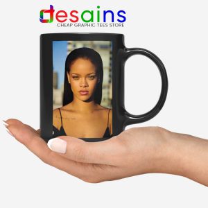 Rihanna The Fenty Face Black Mug Makeup Line Celebrity Mugs
