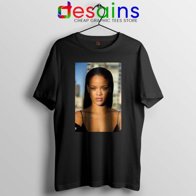 Rihanna The Fenty Face Black Tshirt Makeup Line Celebrity Tees