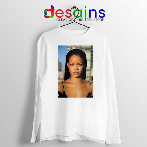 Rihanna The Fenty Face Long Sleeve Tee Makeup Line Celebrity