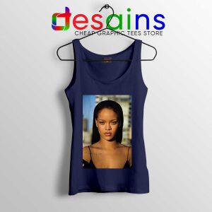 Rihanna The Fenty Face Navy Tank Top Makeup Line Celebrity