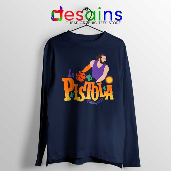 Rubio La Pistola Navy Long Sleeve Tee Ricky Rubio Phoenix Suns