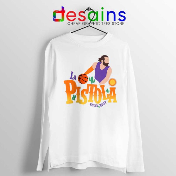 Rubio La Pistola White Long Sleeve Tee Ricky Rubio Phoenix Suns