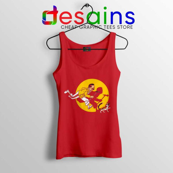 The Adventures of Freddie Red Tank Top Freddie Mercury Queen