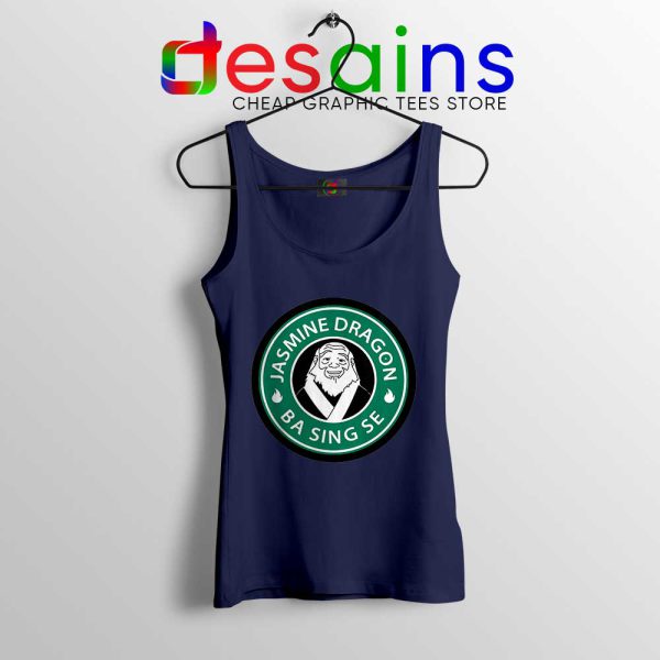 The Jasmine Dragon Navy Tank Top Uncle Iroh Avatar Starbucks Tops