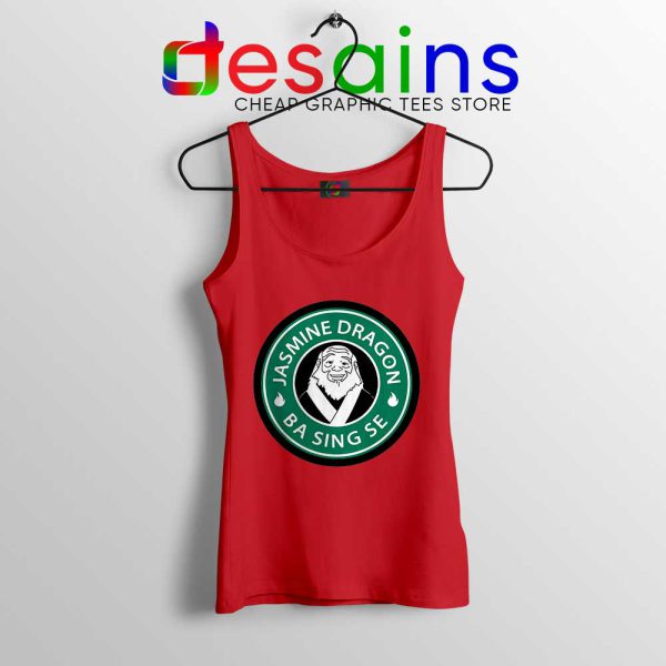 The Jasmine Dragon Red Tank Top Uncle Iroh Avatar Starbucks Tops