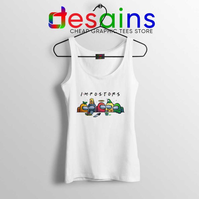 Among Us Crewmates White Tank Top Friends Impostor Tops