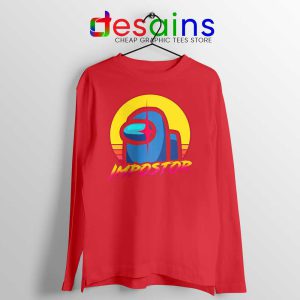 Among Us Impostor Red Long Sleeve Tee Famous Videogame