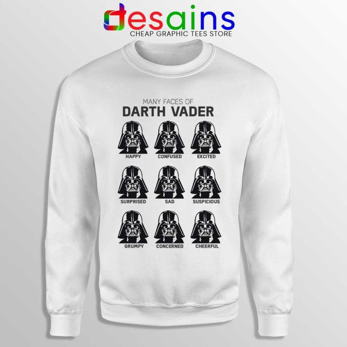Darth Vader Faces Emoticon Sweatshirt Star Wars Merch