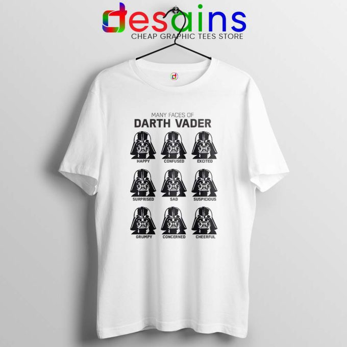 Darth Vader Faces Emoticon Tshirt Star Wars Merch Tee Shirts