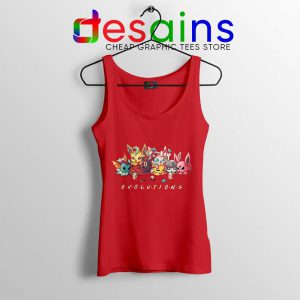 Eevee Evolution Friends Red Tank Top Pokémon Go Tops Game