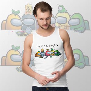 Friends Impostor Among Us Crewmates White Tank Top