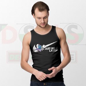 Funny Just Do it Later Smurf Tank Top
