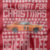 General Lee Car Ugly Xmas Sweatshirt – Dukes of Hazzard Style