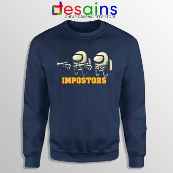 Impostor Fiction Navy Sweatshirt Pulp Fiction Among Us Sweaters