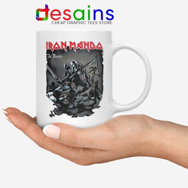 Iron Mando Maiden White Mug The Mandalorian Band Coffee Mugs