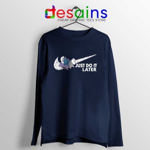 Just Do it Later Smurf Navy Long Sleeve Tee The Smurfs Sleep