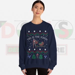 Mando’s Ugly Xmas Ride Sweatshirt - Womens Navy