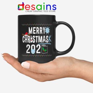 Merry Christmask Mug Quarantine Ugly Christmas Coffee Mugs