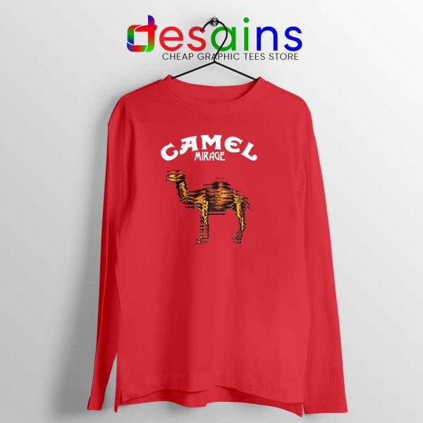 Mirage Camel Album Red Long Sleeve Tee English Rock Band Merch