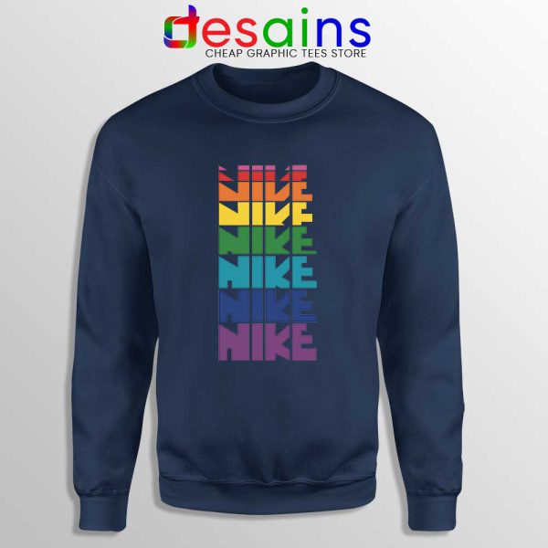 Nike Pride Parade Navy Sweatshirt LGBT Rainbow Sweaters