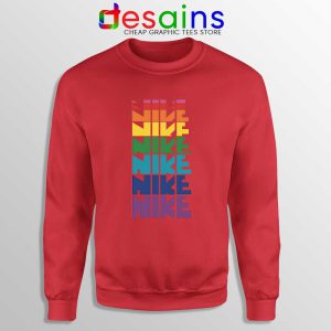 Nike Pride Parade Red Sweatshirt LGBT Rainbow Sweaters