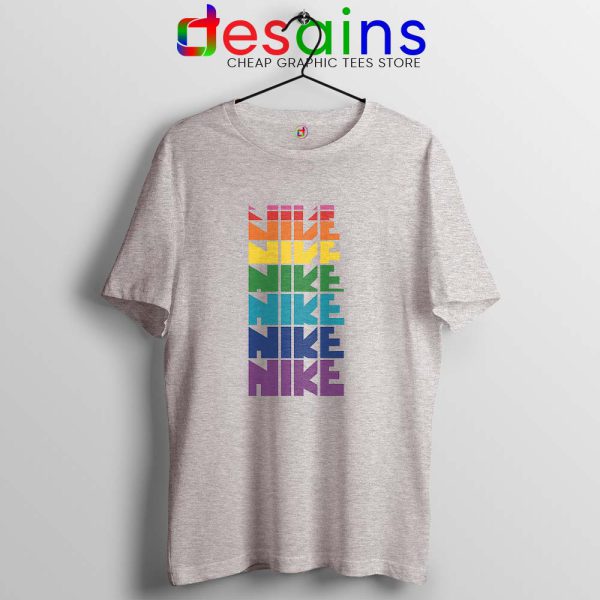 Nike Pride Parade Sport Grey Tshirt LGBT Rainbow Tee Shirts