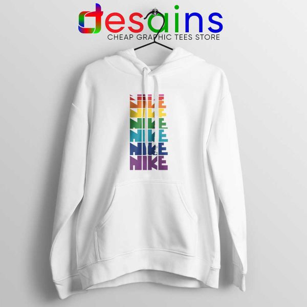 Nike Pride Parade White Hoodie LGBT Rainbow Jacket