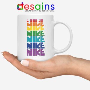 Nike Pride Parade White Mug LGBT Rainbow Coffee Mugs