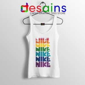 Nike Pride Parade White Tank Top LGBT Rainbow Tops